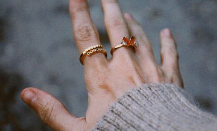 Jewelry Designs - Hand with Gold Rings